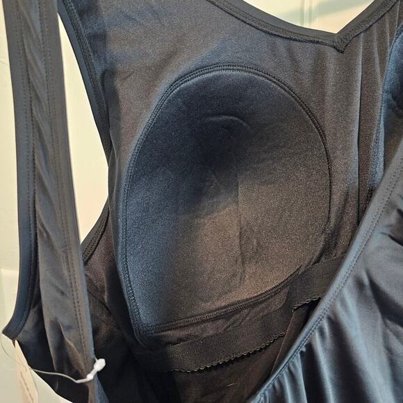 Syrokan Swimsuit Womens Sz 1X Black One Piece Lightly Padded Neutral Minimalist - Picture 5 of 8